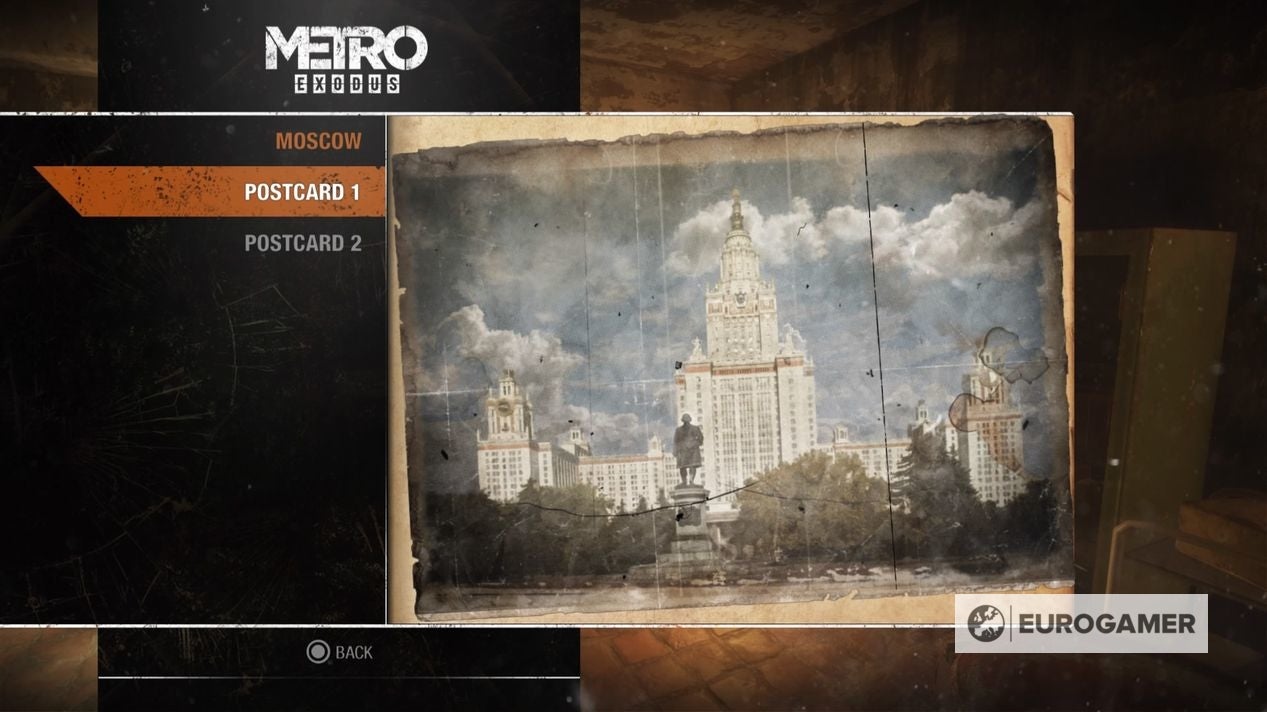 Metro Exodus Postcard locations explained